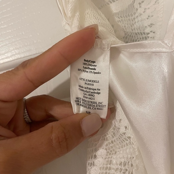 In Bloom by Jonquil Chemise - white, size small - Picture 7 of 7